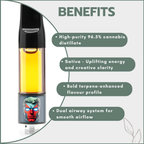 Awaken® Vape Etched Cartridges 1ml - Super Sativa (Sativa)