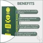 Awaken® Etched Disposable Vape 1ml - Durban Poison (Sativa)