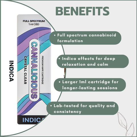 Cannalicious Vape Cartridge 1ml (Indica)