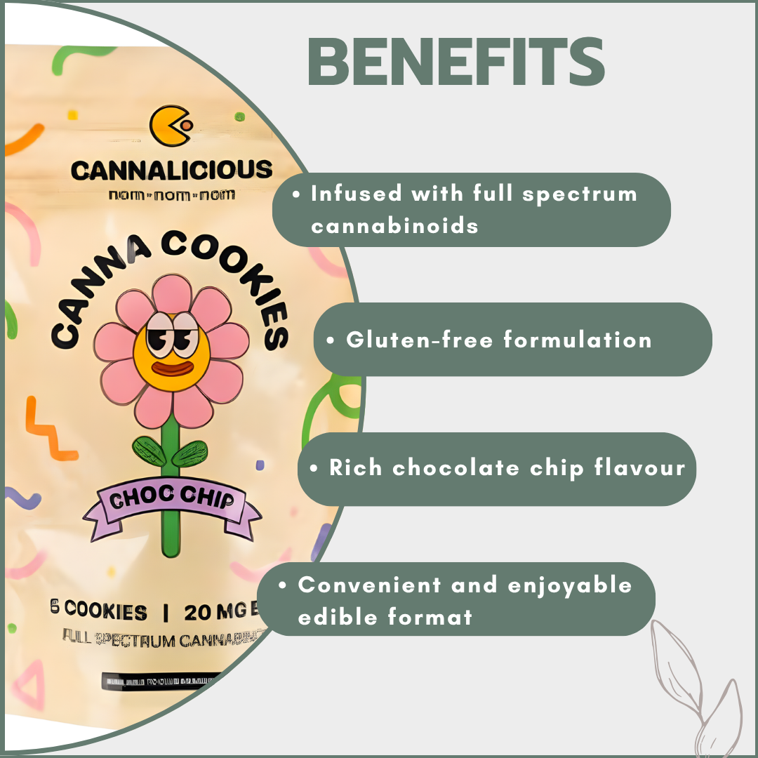 Cannalicious Cookies Choc Chip 100mg (5x20mg)