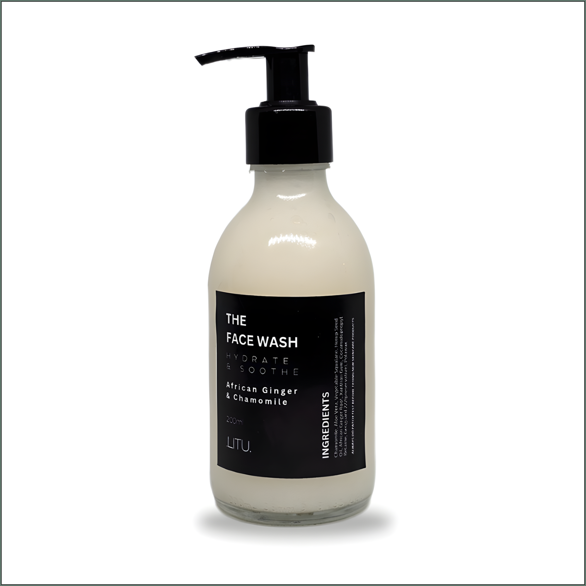 Foaming Face Wash - Hydrate & Soothe (African Ginger, Chamomile & Hemp Seed Oil) 200ml