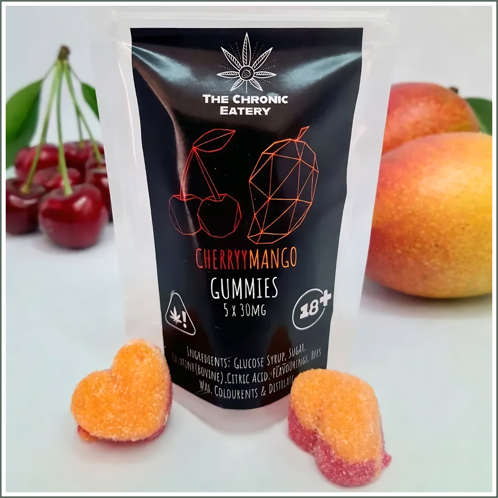 Dual-Flavoured Heart-Shaped Gummies - Cherry/Mango 150mg (5x30mg)