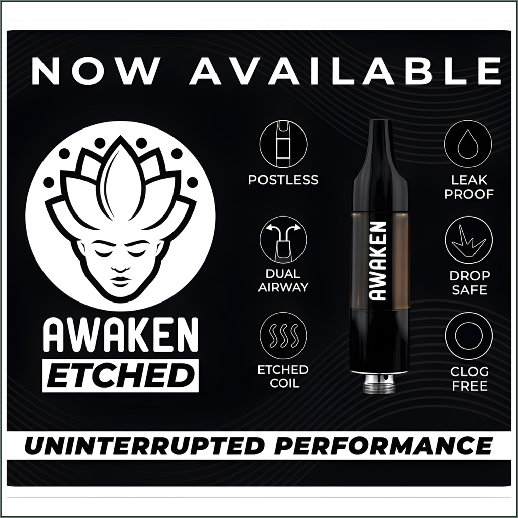 Awaken® Vape Etched Cartridges 1ml - Super Sativa (Sativa)