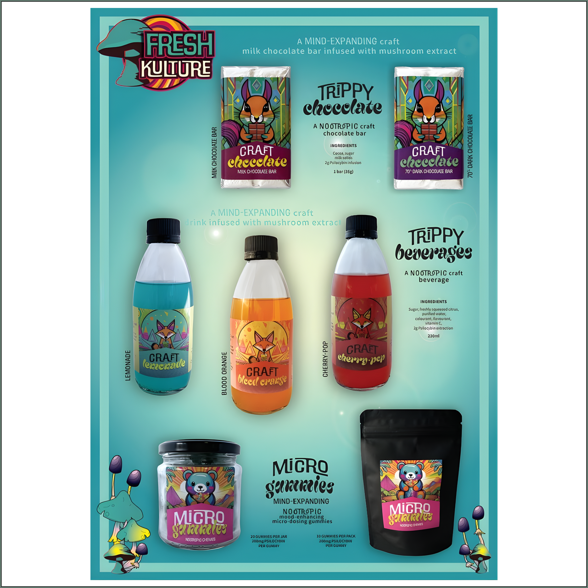 Trippy Nootropic Craft Beverage 230ml - Blood Orange