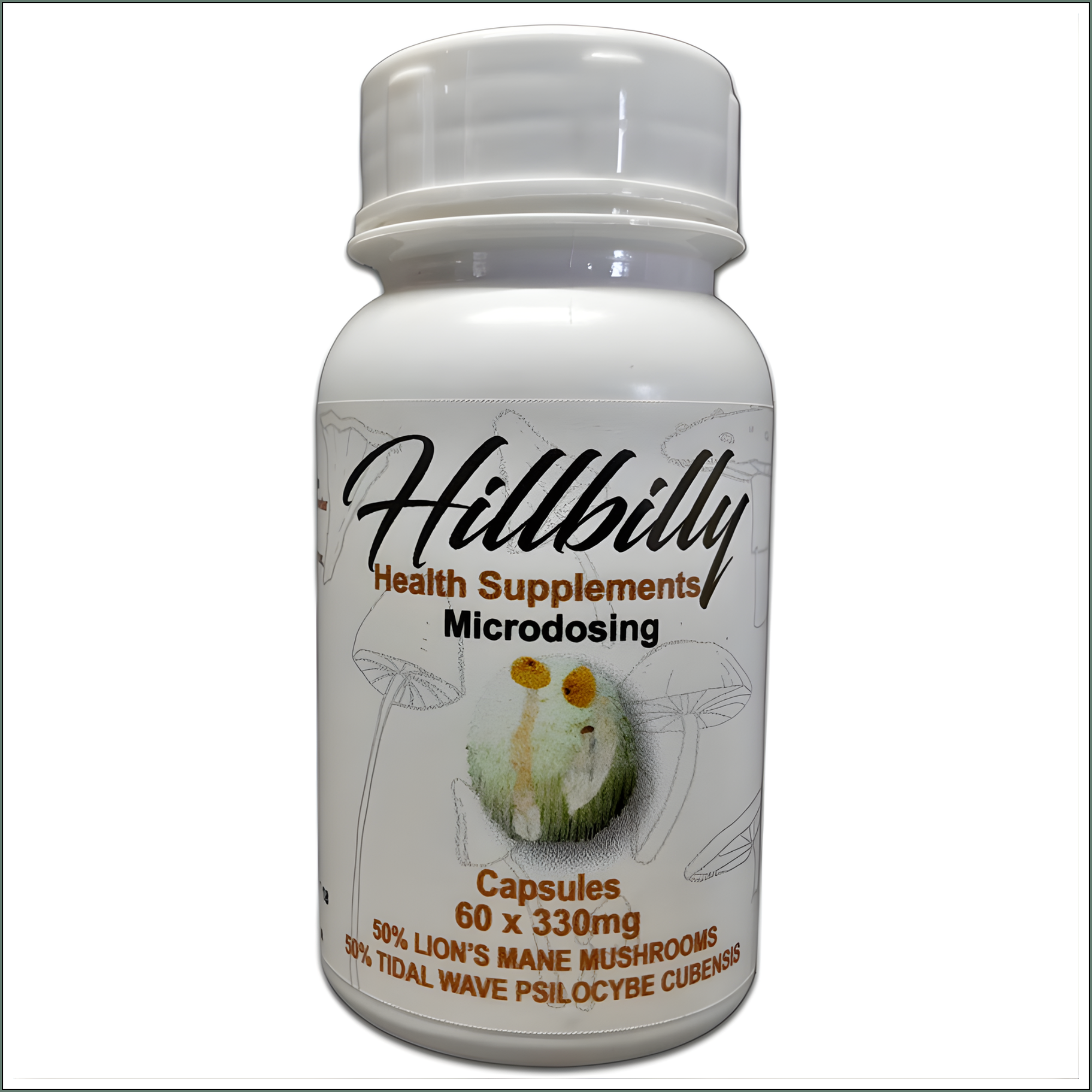 Hillbilly Microstack Psilocybin Microdosing Capsules (Hillbillys + Lion's Mane) 330mg