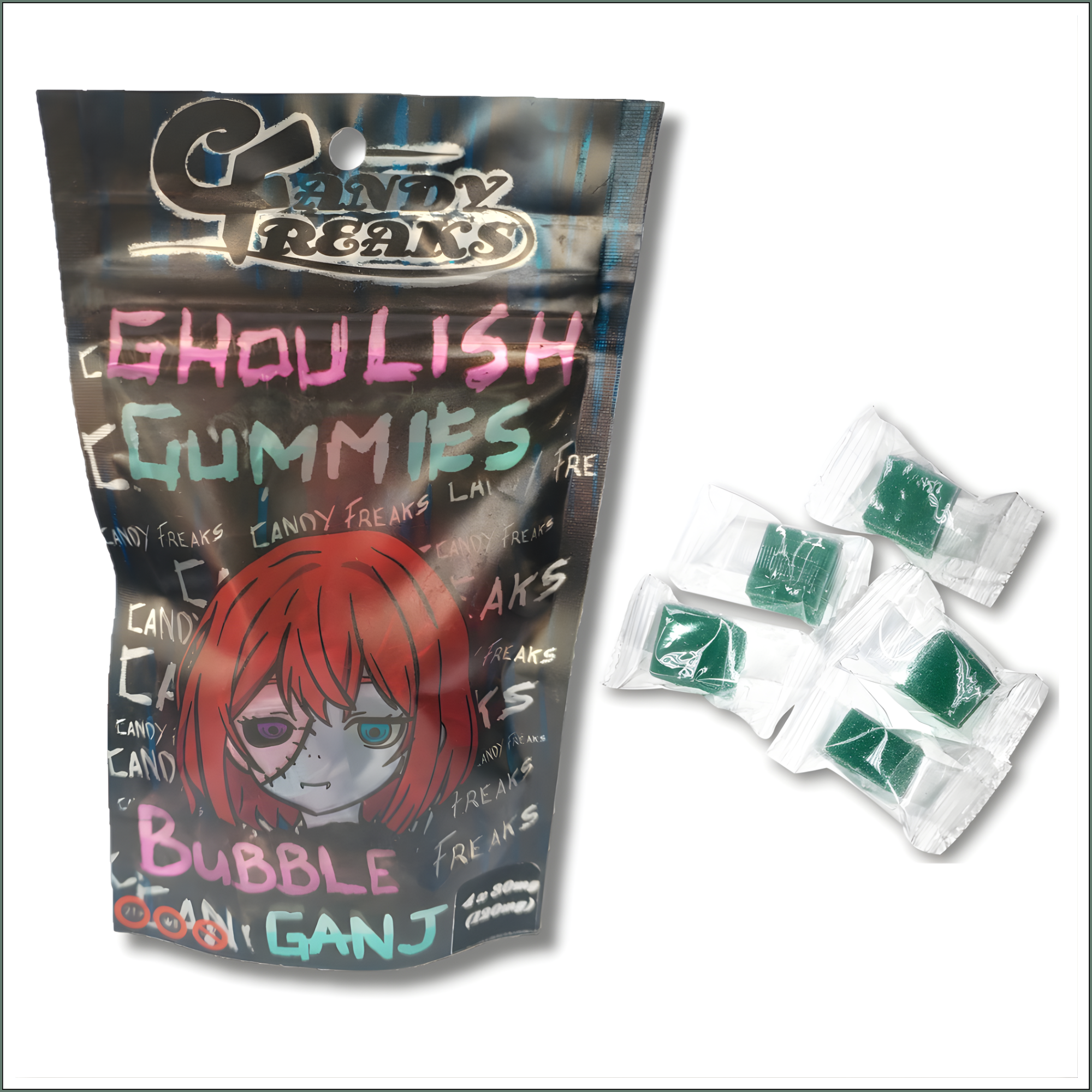 Candy Freaks Ghoulish Gummies - Bubbleganj 120mg (4x30mg)