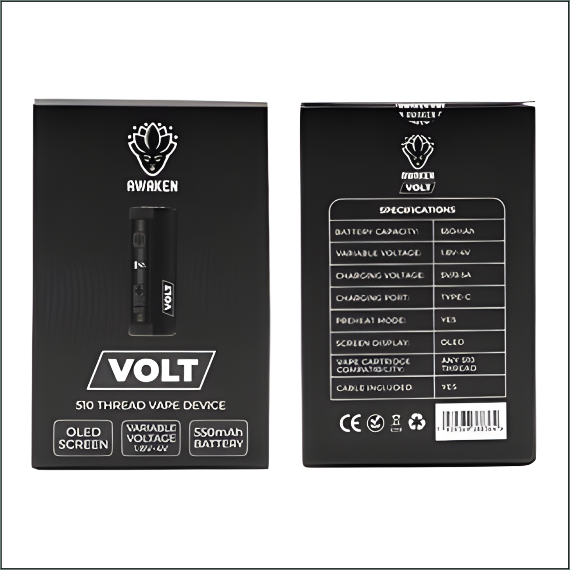 Awaken® Volt Rechargeable Vape Battery 550mAh