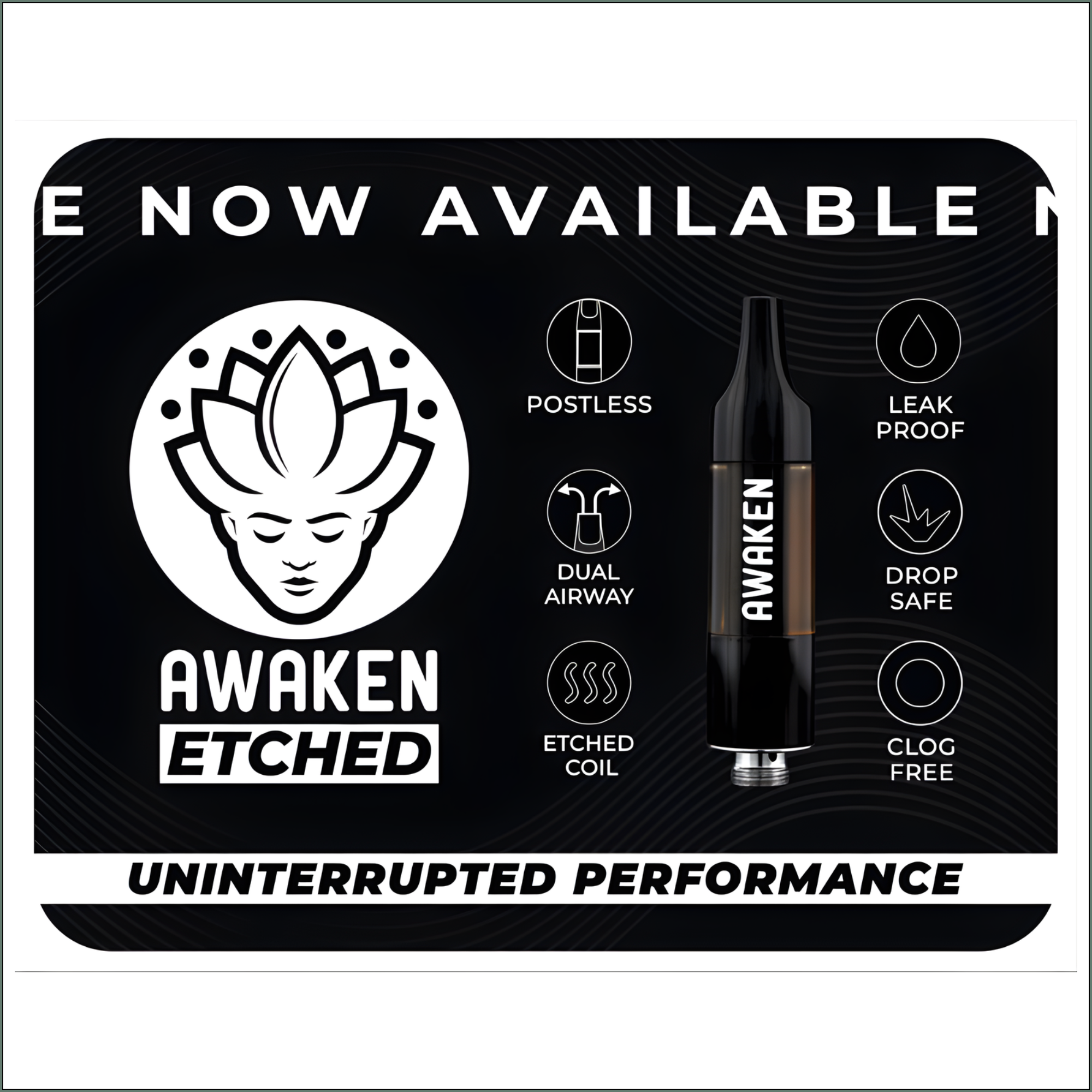 Awaken® Vape Etched Cartridges 1ml - Baked Churros (Hybrid)