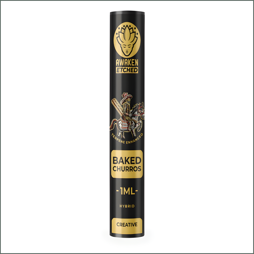 Awaken® Vape Etched Cartridges 1ml - Baked Churros (Hybrid)