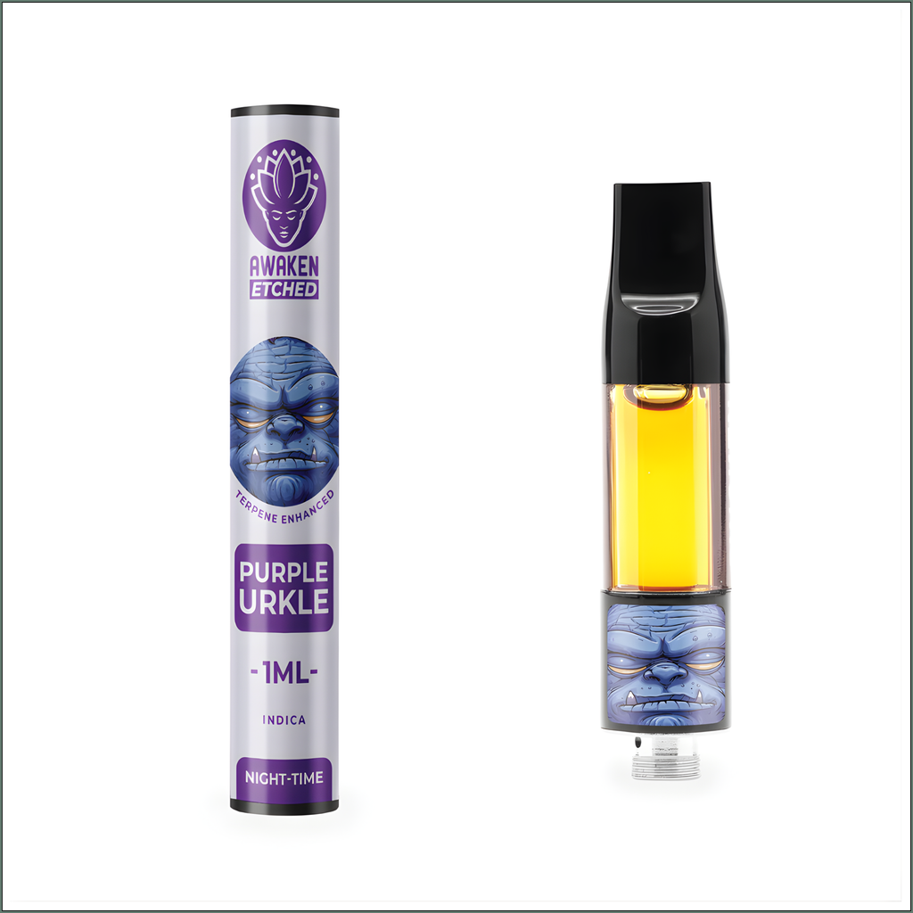 Awaken® Vape Etched Cartridges 1ml - Purple Urkle (Indica)