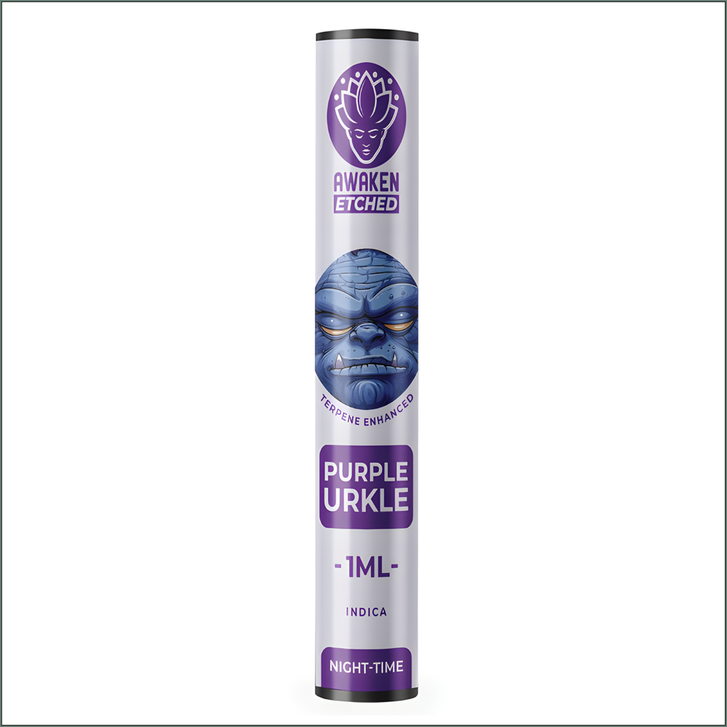 Awaken® Vape Etched Cartridges 1ml - Purple Urkle (Indica)